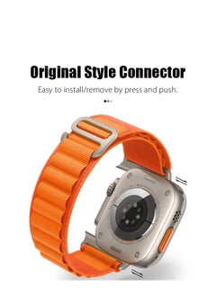 Alpine Loop Nylon Band 49mm 45mm 44mm 42mm, Adjustable with Metal C-Hook Strap- Orange - pzsku/Z9A607CC7D10441164125Z/45/_/1708939684/1976cda2-50ea-4e96-9f25-f5a77f9fc8c6