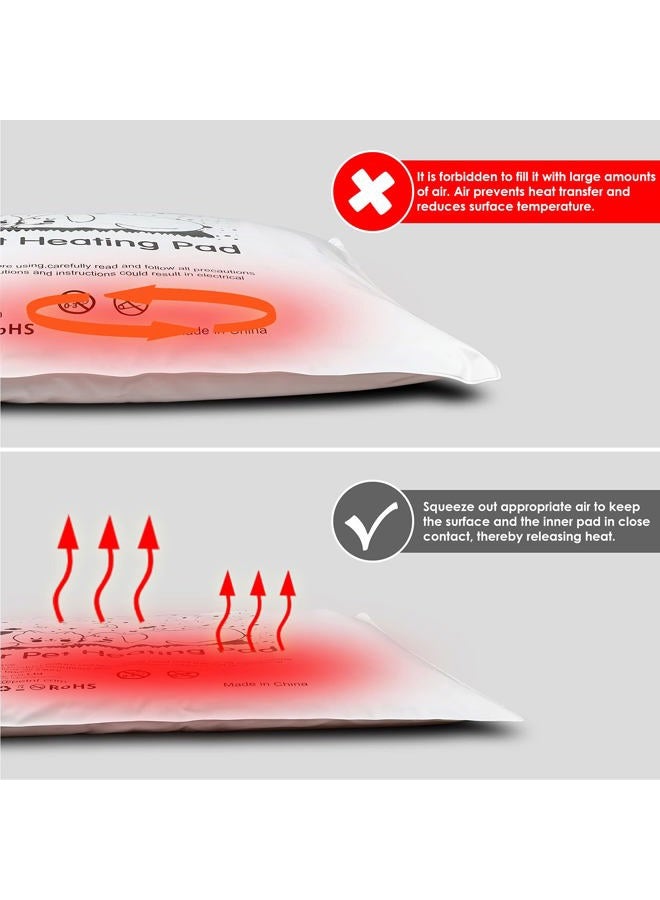 Petnf Outdoor Heated Pet Bed for Dog and Cat, Soft Electric Blanket with Auto Temperature Control, Heating Mat for Dog House, Crate, or Doorway, Gray, 19.7'' x 15.7'' - Image 2