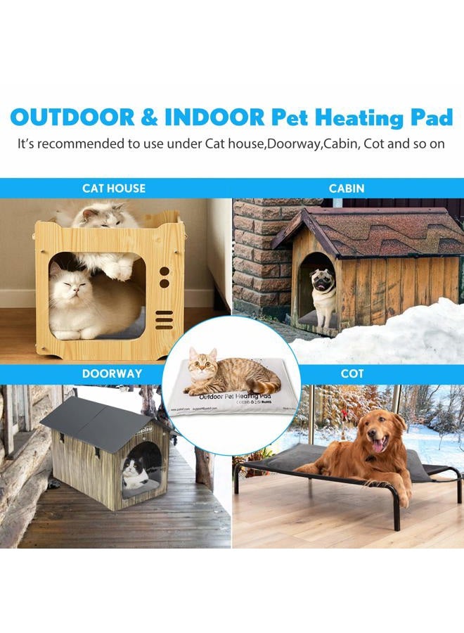 Petnf Outdoor Heated Pet Bed for Dog and Cat, Soft Electric Blanket with Auto Temperature Control, Heating Mat for Dog House, Crate, or Doorway, Gray, 19.7'' x 15.7'' - Image 5