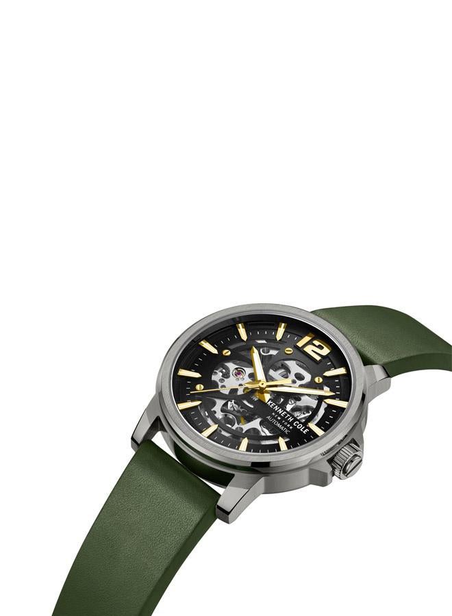 كينيث كول نيو يورك ساعة رجالية بحزام جلد طبيعي زيتوني 44 مم - Image 2