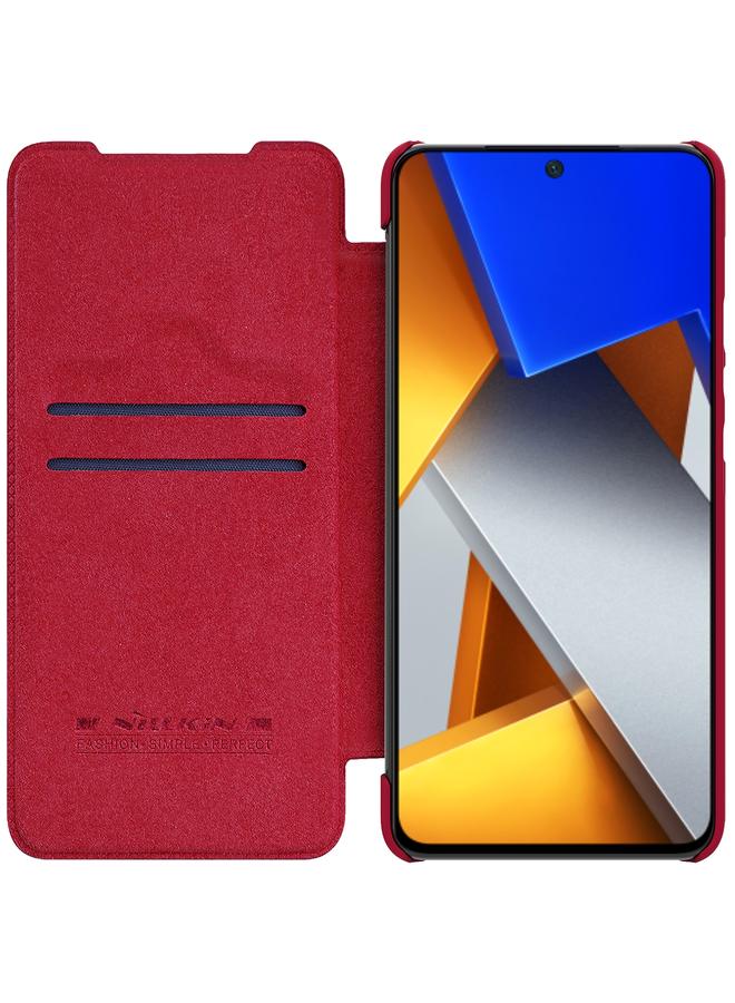 Nillkin Case For Xiaomi Poco M4 Pro QIN Series Crazy Horse Texture Leather Phone Case - Image 4