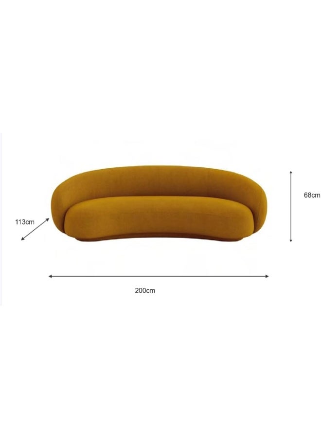 Comfynest Contemporary Stationary Fabric 4 Seater Living Room Tuxedo Arm Sofa  - Image 2