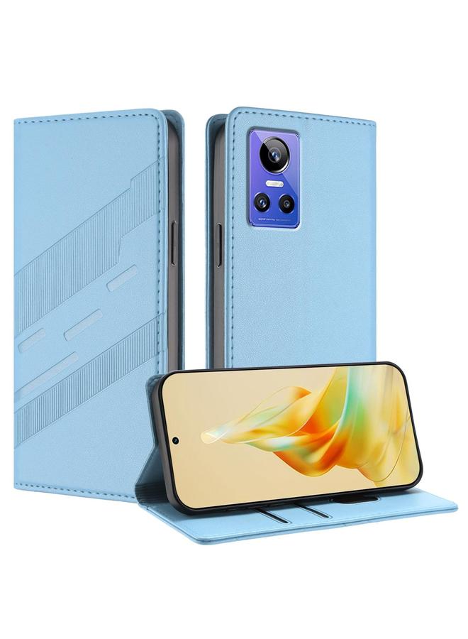 S-TOP Case For Realme GT Neo3 Embossed Multi-functional Wallet Retro Leather Phone Case - Image 1