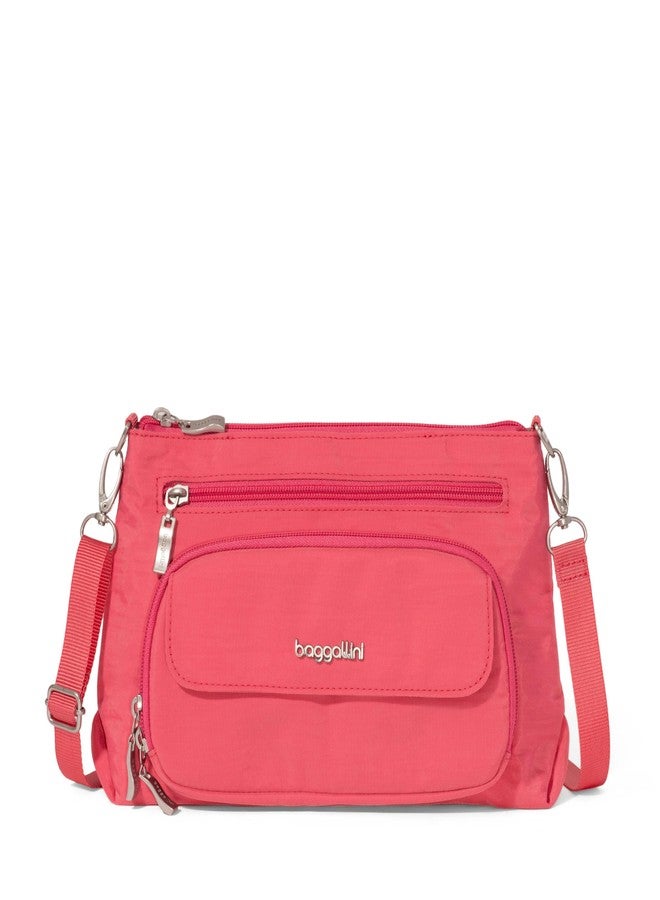 Baggallini Original Everyday 11x 7.5 Crossbody Bags for Women RFID Protected Washable Lightweight Nylon Zippered Travel Purse - Image 1