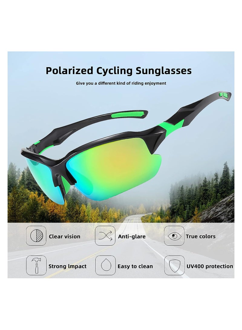 KASTWAVE Polarized Sports Glasses, Cycling Sunglasses for Men Women, Sunglasses Set for Cycling Baseball Golf Fishing Driving Running - Image 4