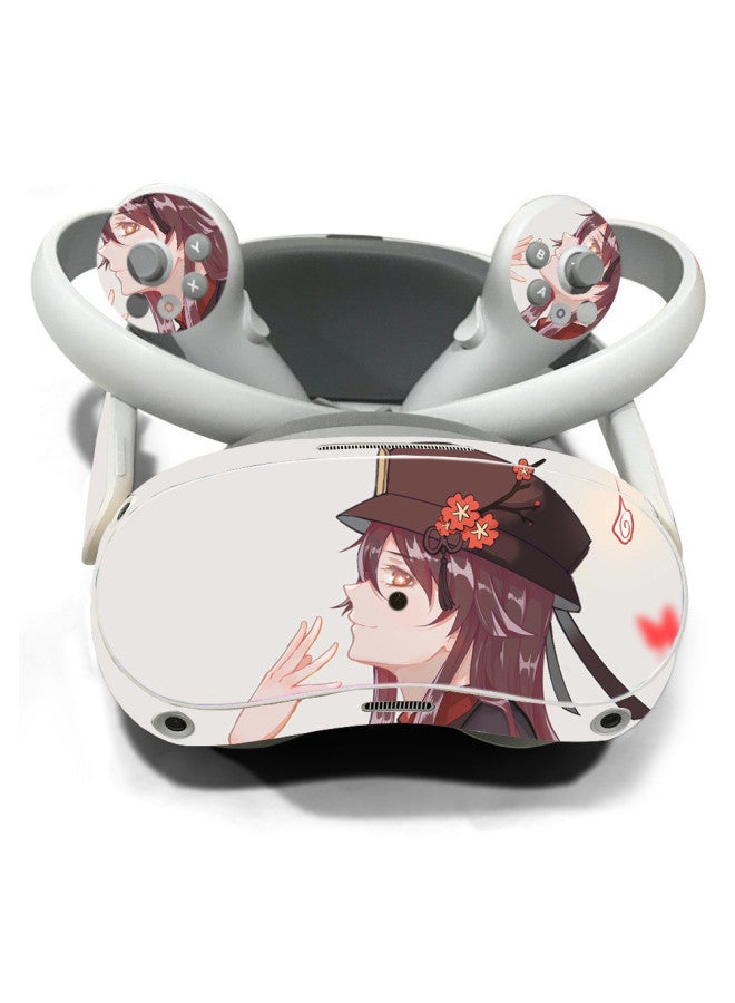 عام PS VR2 Stickers VR2 Cartoon Protective Film Matte Without Leaving Glue Up To Personality Variety-Color:Silver Pico4-0045 - Image 1