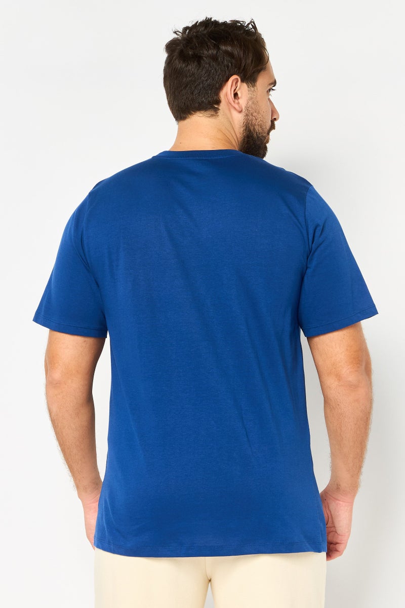 Reebok Men Sportswear Fit Short Sleeve Outdoor T-Shirt, Navy Blue - Image 4