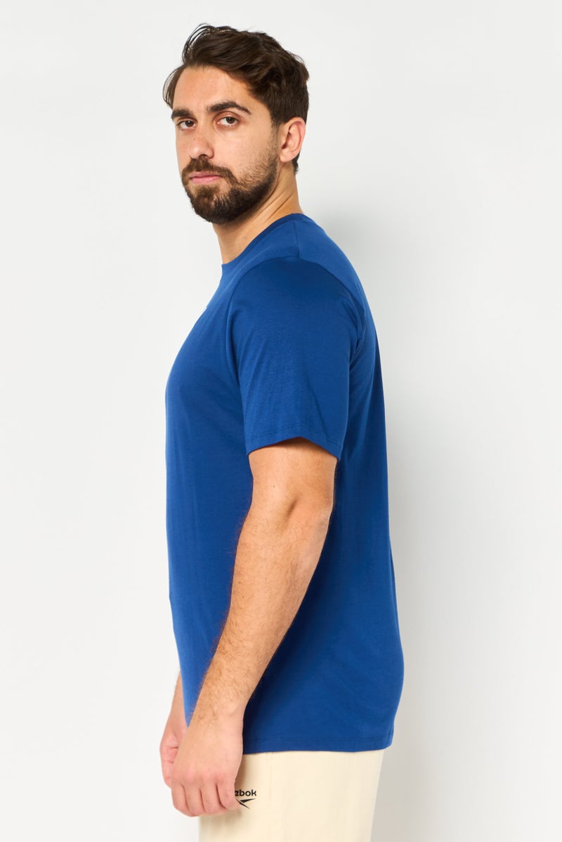 Reebok Men Sportswear Fit Short Sleeve Outdoor T-Shirt, Navy Blue - Image 3