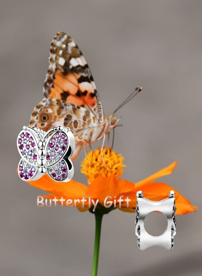 QeenseKc Sparkling Crystal Butterfly Charm Pink Pave Animal Bead for European charm bracelet - Image 5
