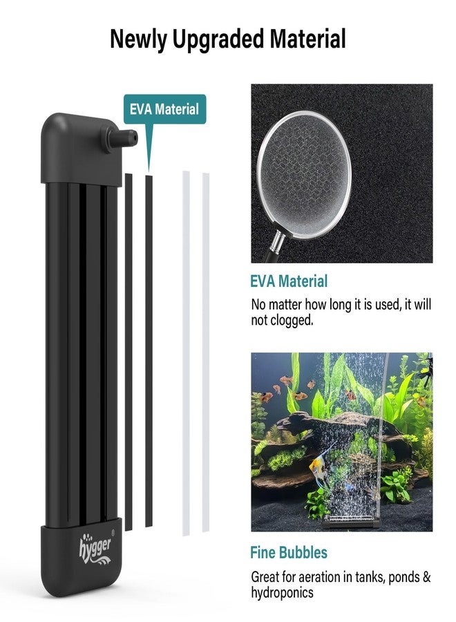 hygger Non-Clogging Fish Tank Bubbler, Aquarium Air Stone with Special EVA Material, Air Bubbler for Nano Air Pump Fish Tank Small Bucket and Hydroponics - Image 3