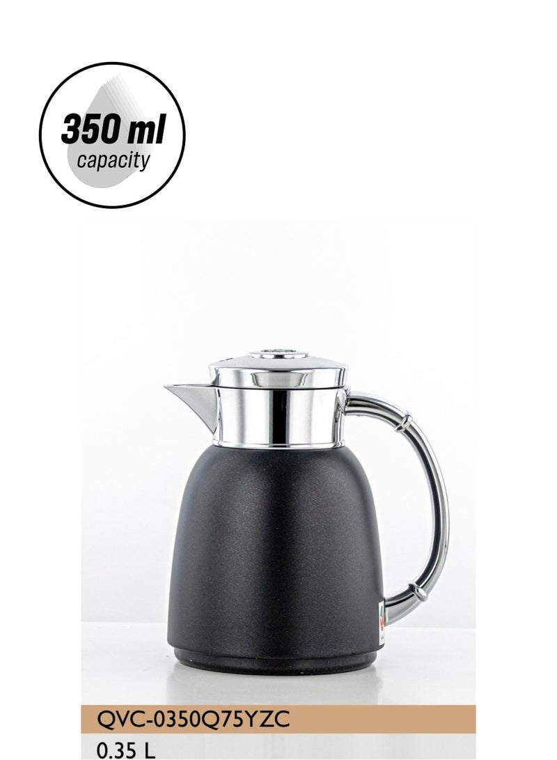 0.350 Liter Vacuum Flask Black & Silver