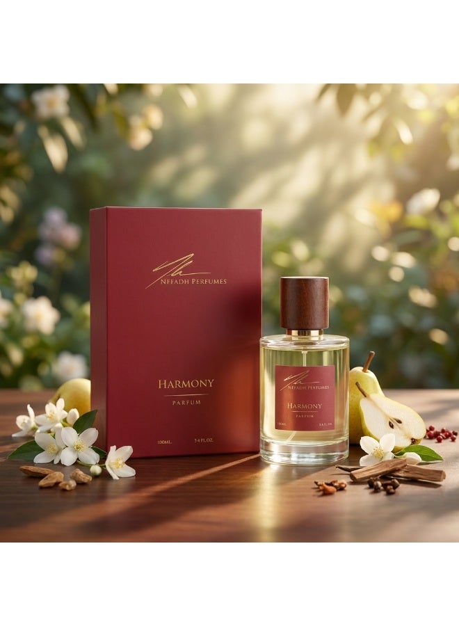 NFFADH PERFUMES Harmony Parfum 100ml – Floral Oriental Long Lasting Perfume for Men & Women – Made in Spain - Image 2