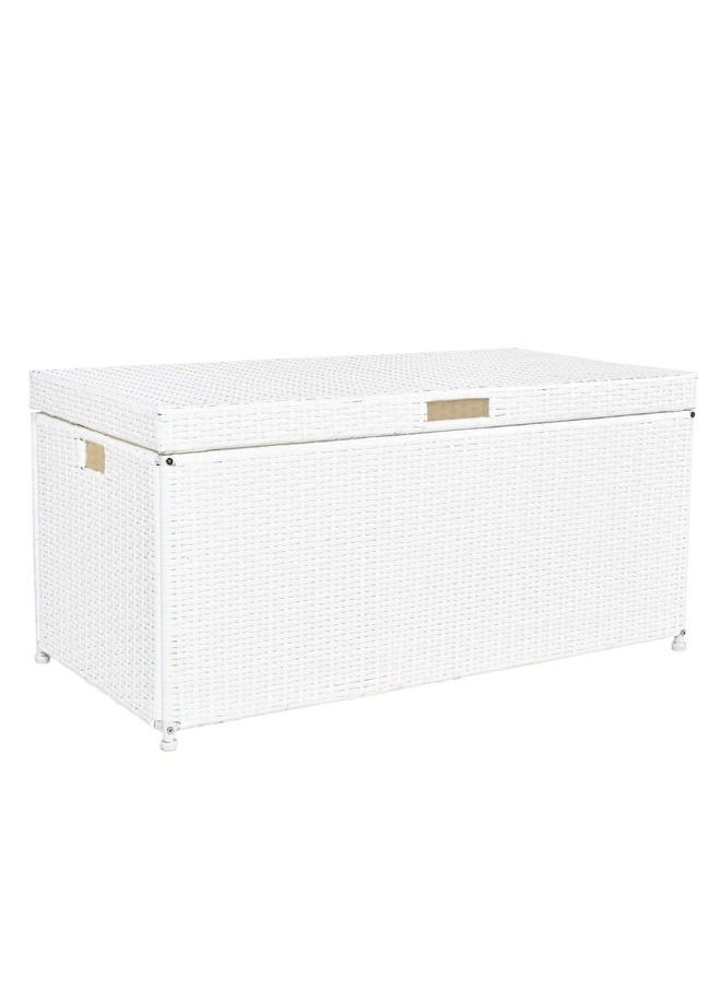 Jeco Outdoor 70 Gallon Wicker Deck Storage Box Color: White  - Image 1