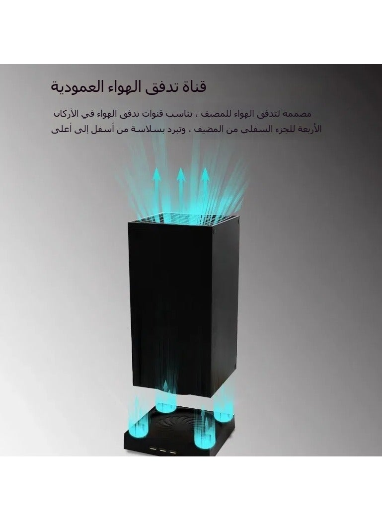 مروحة تبريد لجهاز Xbox Series X مع قاعدة ومنفذ USB - Image 2