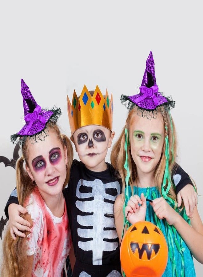 Oarkive Witch Headband Cute Witch Hat Halloween Mini Small Witch Headpiece Witches Headband for Women Girls for Halloween Party Cosplay Witch Costume Hat Favors Supplies - Image 5