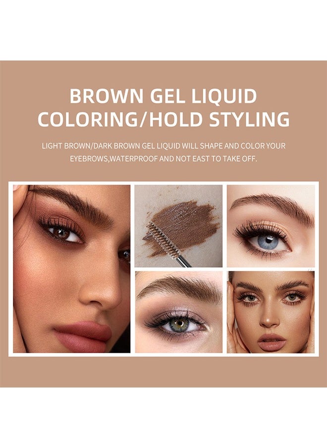 NICEFACE Eyebrow Styling Liquid,Three-Dimensional Eyebrow Shape Modification,Waterproof And Sweat Resistant, Lasting No Smudging Light Brown(#02)  - Image 3