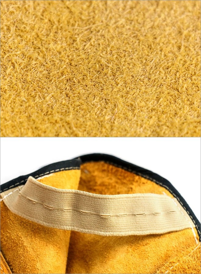 QWORK Fireproof Shoe Leg Cover Leather for Welding Welder Work Boot Protectors, Welding Safety Boot Covers, Leg Guards Gaiters, Men and Women - Image 5