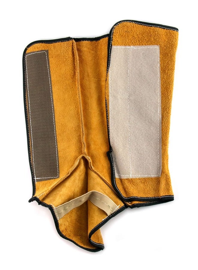 QWORK Fireproof Shoe Leg Cover Leather for Welding Welder Work Boot Protectors, Welding Safety Boot Covers, Leg Guards Gaiters, Men and Women - Image 4