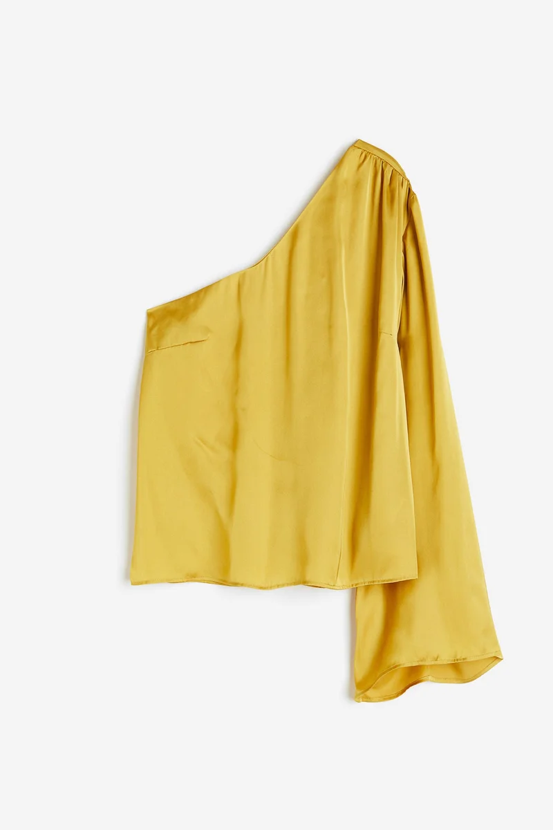 اتش اند ام One Shoulder Flared Sleeve Top