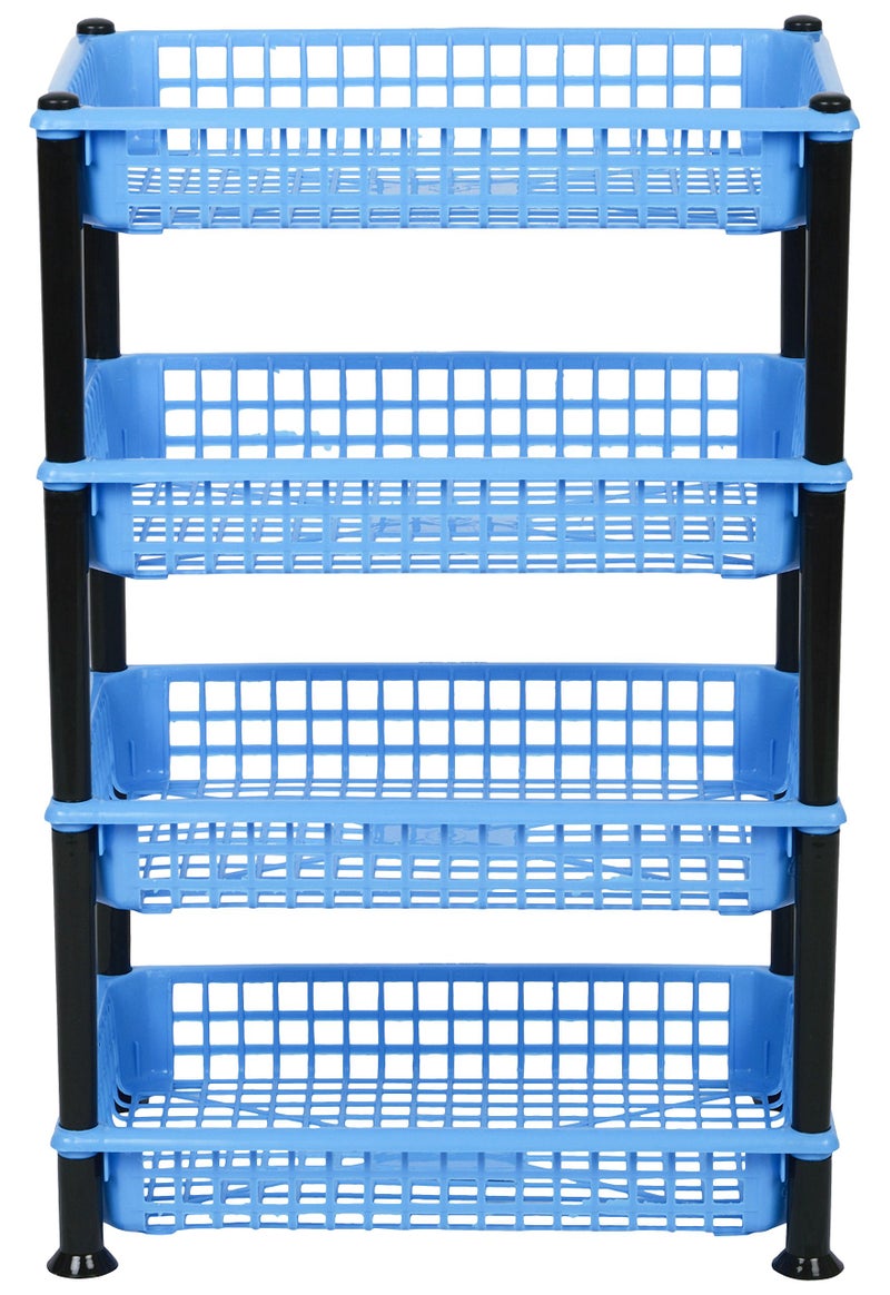 ARISTO Multipurpose Plastic Floor Mount Tiered Shelf Storage Rack 4 Shelf/Multi Purpose/Kitchen/Living Room/Rack(40.5 Cm X 26.5 Cm X 62 Cm,Colour May Vary) - Image 1