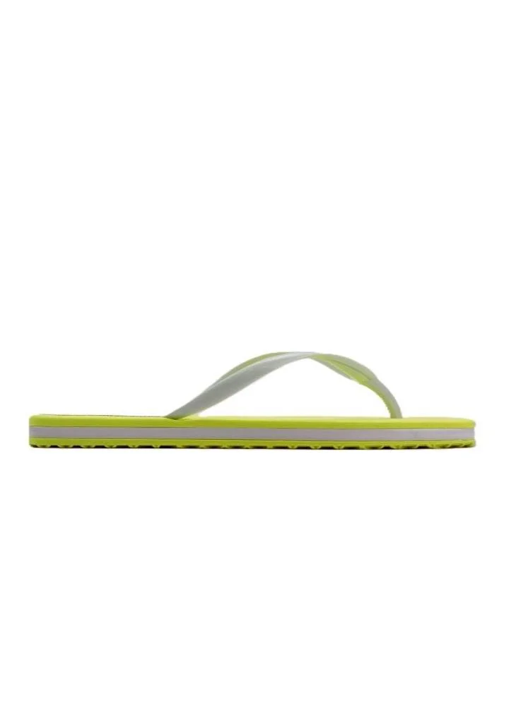 Voices Slim Women'S  Flip Flops With Square Shape Sole - Yellow/White