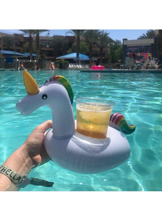 iShyan Inflatable Drink Holder 15 Pack Drink Floats Inflatable Cup Holders Flamingo Coasters For Swimming Pool Party - Image 4