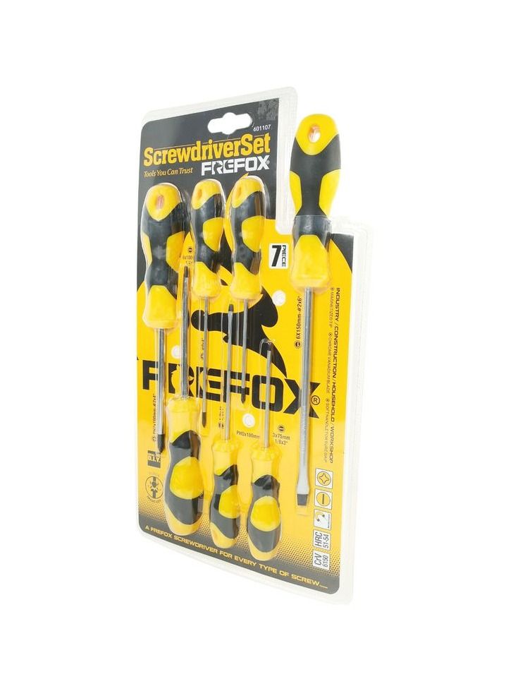 Frefox Screwdriver Set CrV And HRC Steel 2xStar Type 4xMinus Type 1xph0 Screwdriver Screwdriver set 7 Pcs - Image 3