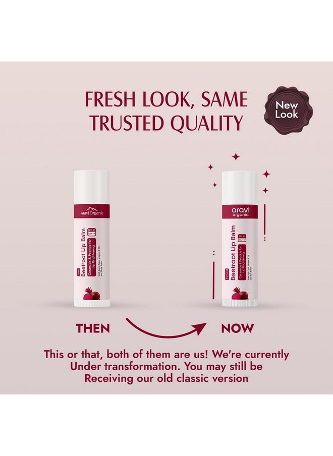 Aravi Organic - Beetroot Tinted Lip Balm With Spf 50 Pa+++ & Kojic Acid - Ceramide & Peptide - Lip Brightening & Hydrating - Sls & Paraben Free 5 Gm - Image 1