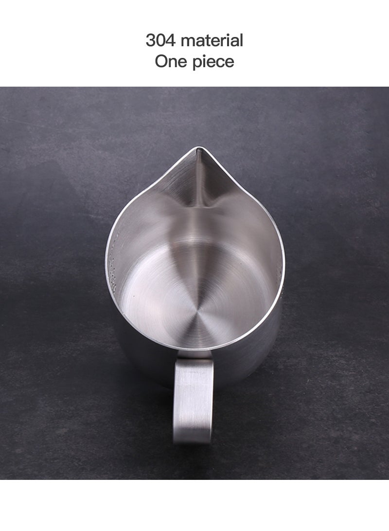 Sharpdo Stainless Steel Household Coffee Pull Flower Cup With Scale Beak Cup 350ml - Image 3