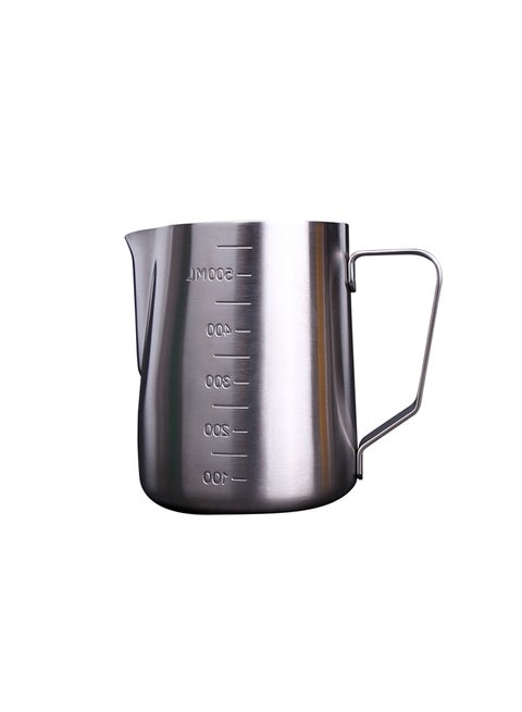 Stainless Steel Household Coffee Pull Flower Cup With Scale Beak Cup 350ml