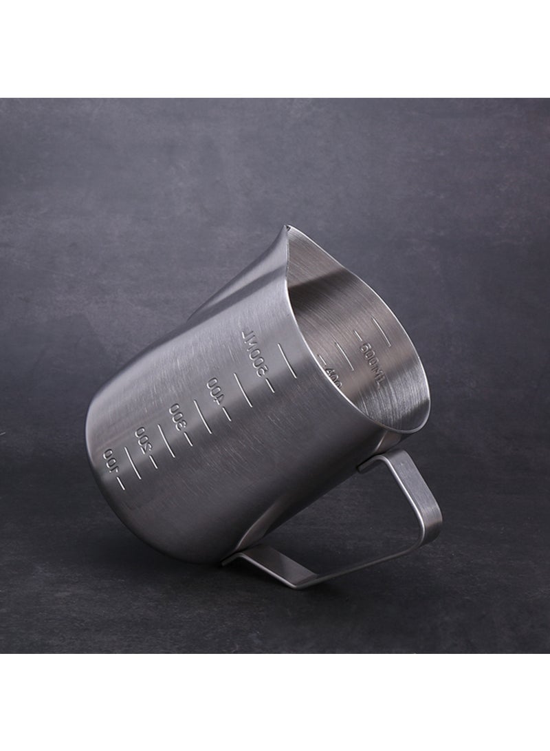 Sharpdo Stainless Steel Household Coffee Pull Flower Cup With Scale Beak Cup 350ml - Image 2