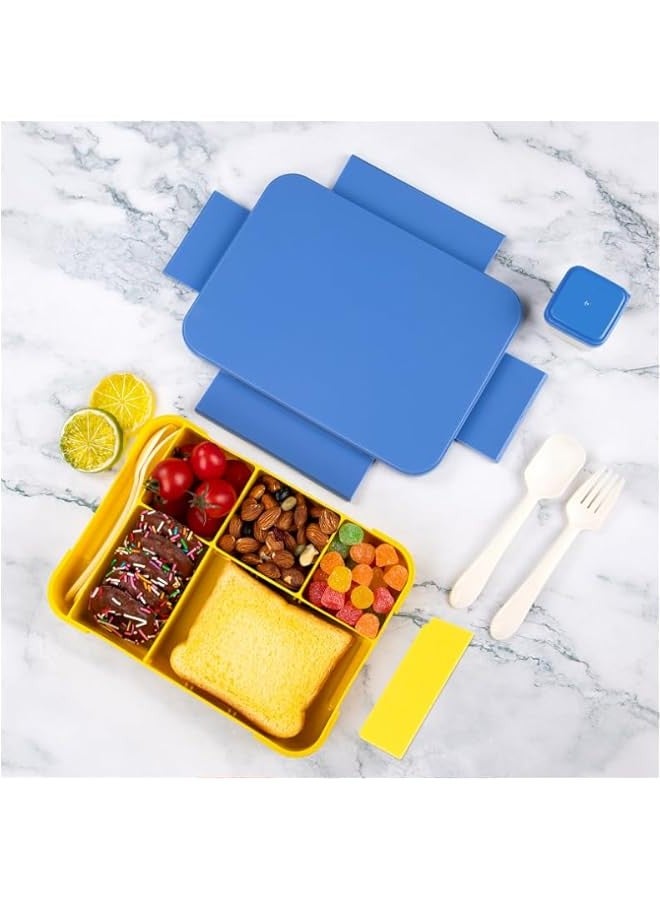 TRASSLE Lunch Box for Kid School, Bento Box Children, Leak-proof Lunch Box For Kids Adults, Snack Box, with 5 Compartments and Cutlery Set,For School, Trips  - Image 5