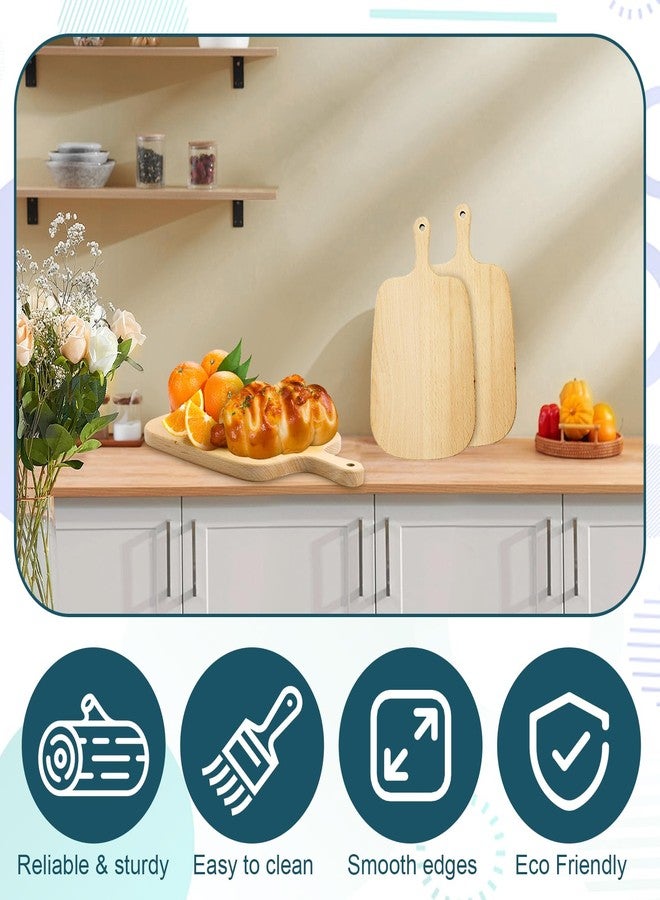 Tivcck 6 Pcs Wood Cutting Board with Handle,Bulk Wood Chopping Board,Thicken Wood Charcuterie Boards,Wooden Serving Board for Cheese,Bread,Vegetables,Fruit,Wedding,Housewarming Gift(10.5 x 6 x 0.6 in) - Image 4