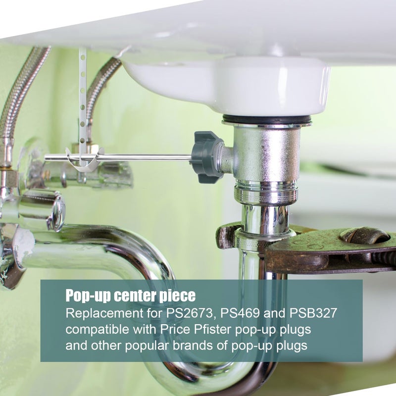PEUTIER Lavatory Pop Up Center Piece Assembly, Sink Ball/Pivot Rod Replacement Parts Bathroom Sink Drain Repair Kit Compatible with Price Pfister Pop Up Stopper and Other Popular Brands Replacement for PS2673 - Image 3