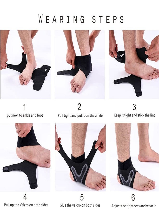 Mockery Nylon Ankle Support Brace, Breathable Plantar Fasciitis Sock With Arch Support Compression Ankle Brace Foot Strap Guard Foot Brace For Sprained Ankle (Left) xlarge - Image 4