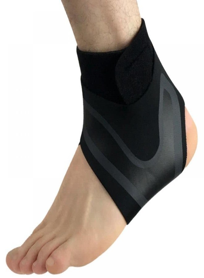 Mockery Nylon Ankle Support Brace, Breathable Plantar Fasciitis Sock With Arch Support Compression Ankle Brace Foot Strap Guard Foot Brace For Sprained Ankle (Left) xlarge - Image 1