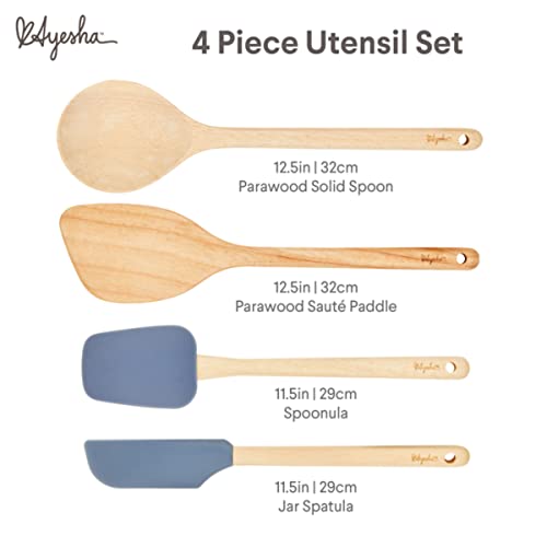 Ayesha Curry Tools and Gadgets Cooking/Kitchen Utensil Set-Includes Solid Spoon, Saute Paddle, Spoonula, Jar Spatula, 4 Piece, Anchor - Image 3