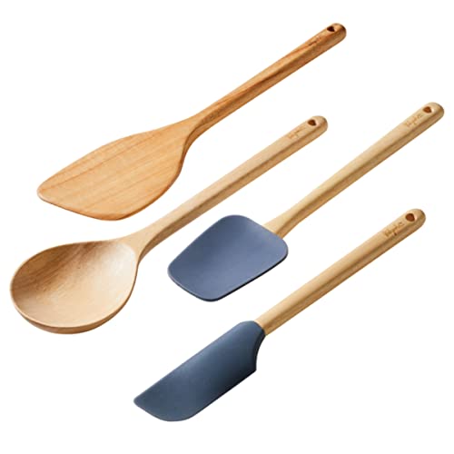 Ayesha Curry Tools and Gadgets Cooking/Kitchen Utensil Set-Includes Solid Spoon, Saute Paddle, Spoonula, Jar Spatula, 4 Piece, Anchor - Image 1