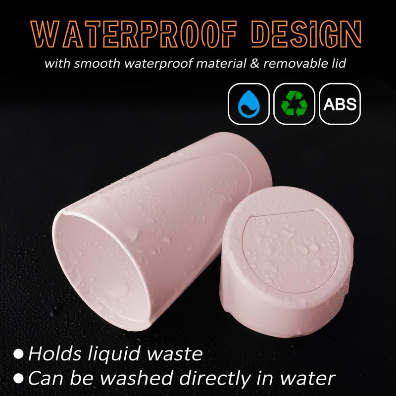 xiaoniu Car Trash Can with Lid, Leakproof Garbage Can with 40 Attached Trash Bags, Mini Essential Car Accessories (Sakura Pink) - Image 4