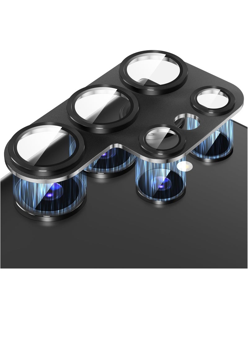 ELTRAZONE Samsung Galaxy S24 Ultra Camera Lens Protector,Metal Tempered Glass lens cover for Samsung Galaxy S24 Ultra Camera Lens Protector -Black - Image 1