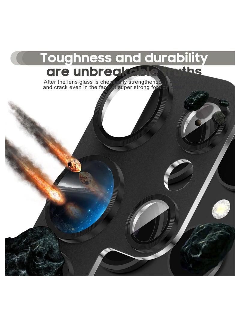 ELTRAZONE Samsung Galaxy S24 Ultra Camera Lens Protector,Metal Tempered Glass lens cover for Samsung Galaxy S24 Ultra Camera Lens Protector -Black - Image 4