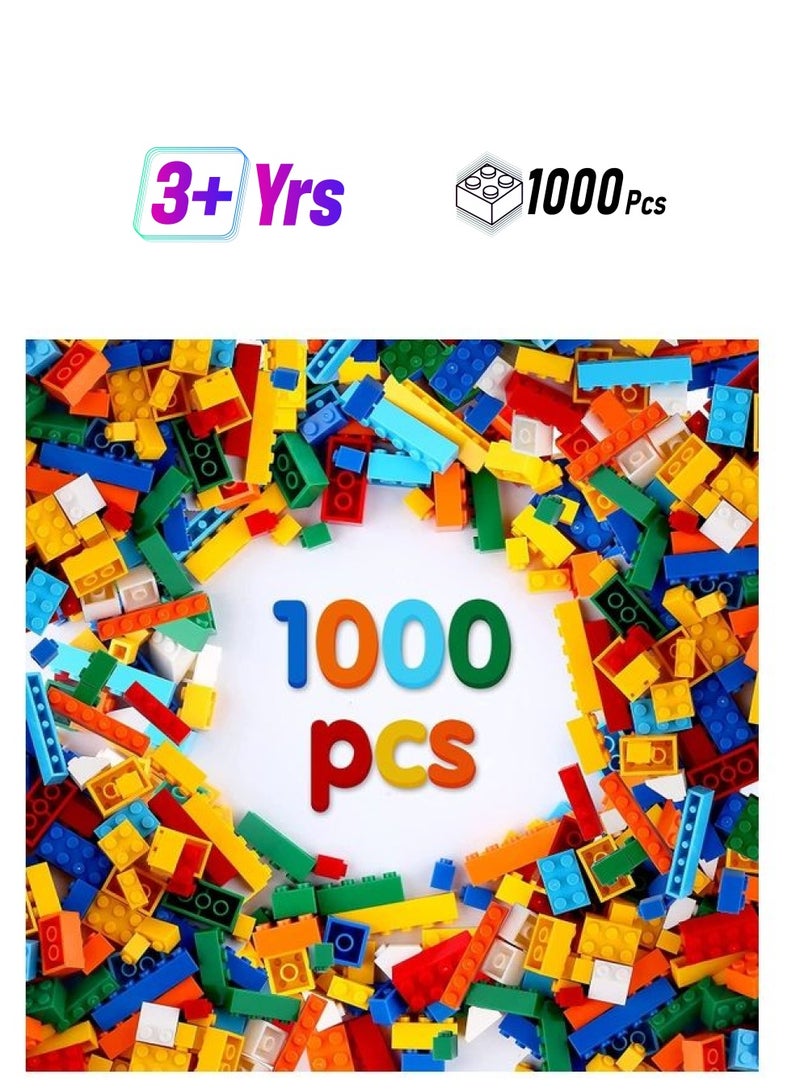 Loquat MTBLOCKSET04 1000-Piece Classic Small Building Bricks Creative Play Set 1000 3+ Years - Image 1