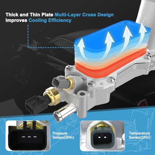 keriolee Aluminum Engine Oil Cooler, Oil Filter Housing 3.6L Adapter For 2017-2018 Chrysler 200 300 Jeep Cherokee Grand Cherokee Dodge Charger Challenger Journey Wrangler Ram ProMaster - Image 4