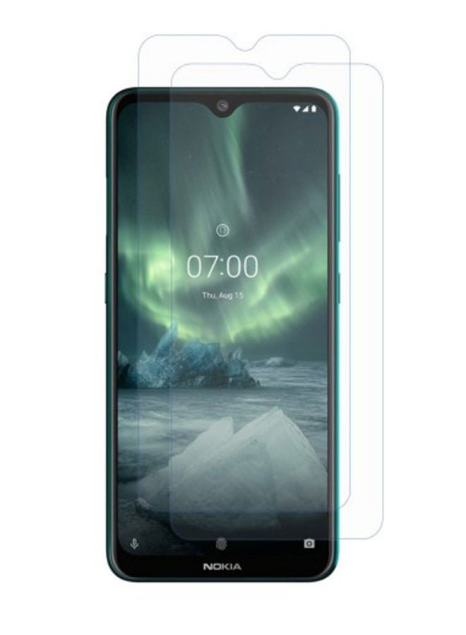 NIBEMINENT Pack Of 2 Tempered Max Shieldz Screen Protector Glass For Nokia 7.2 Clear  - Image 1