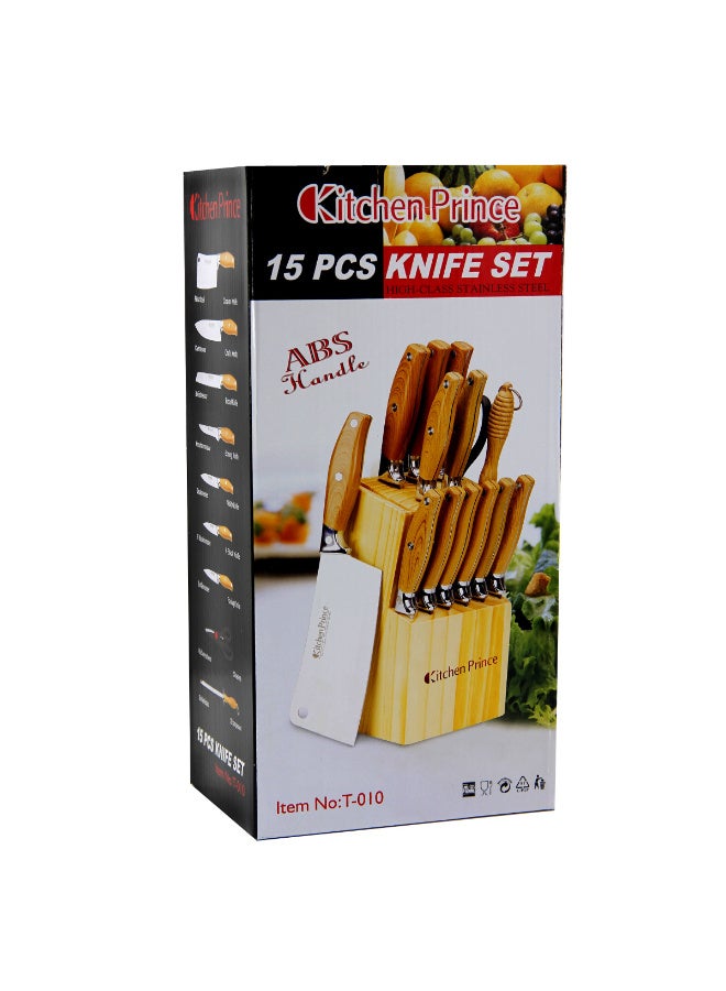 Kitchen Prince 15-Piece Kitchen Knife Set - Image 3
