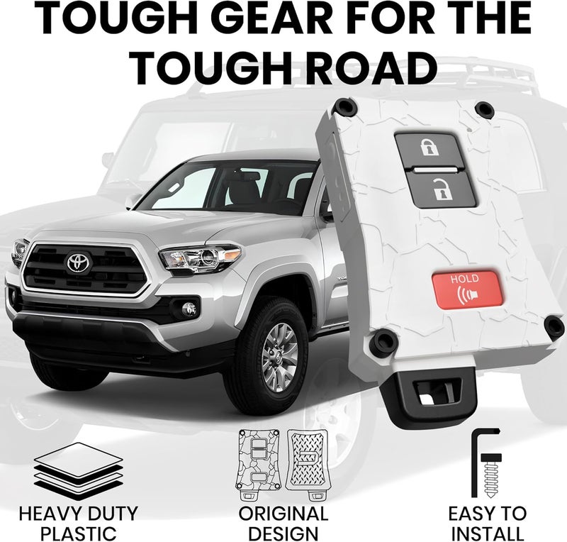 Dubbs Hardware Tacoma Key Fob Case Cover - Compatible with Toyota Tacoma 16-23, Tundra and 4Runner 20-21 - USA Made (White, Red Screws) - Image 5