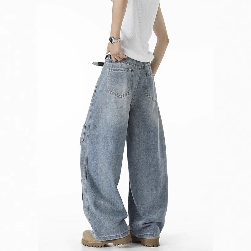 Unisex Classic Denim Jeans Loose Fit Daily Outdoor Wear - Image 5