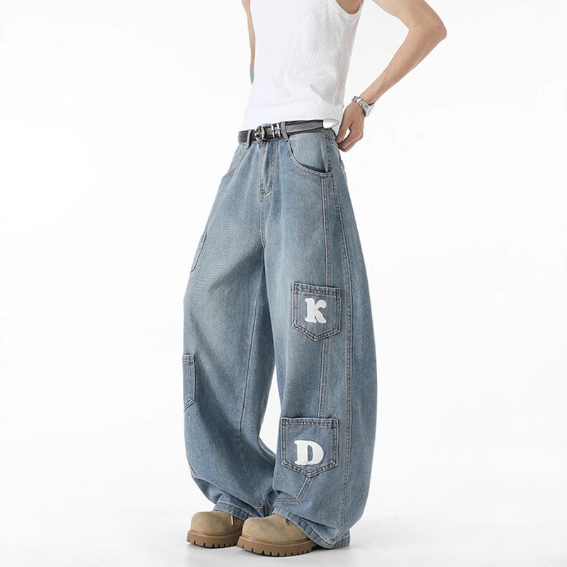 Unisex Classic Denim Jeans Loose Fit Daily Outdoor Wear - Image 4