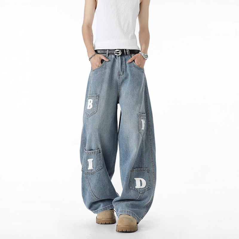 Unisex Classic Denim Jeans Loose Fit Daily Outdoor Wear - Image 2