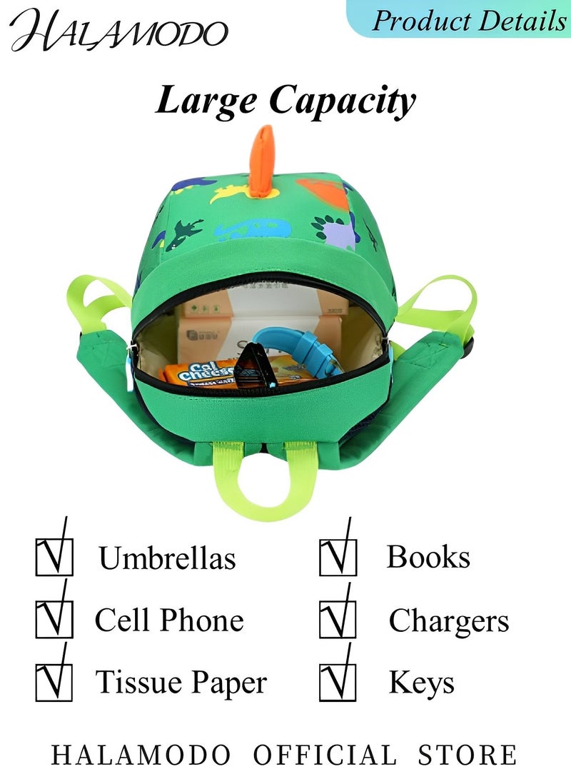 HALAMODO Backpack for Boys Girls School Bookbags Toddler Backpack for Preschool Kindergarten Child Lightweight Multifunctional Cute Daycare Bookbag with Travel Dinosaur Pattern - Image 4